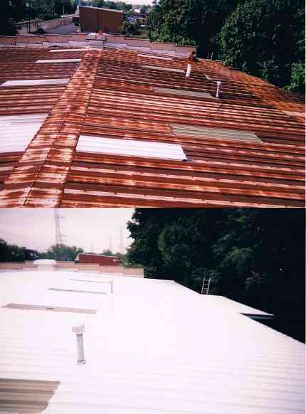 Chemical coatings on roof